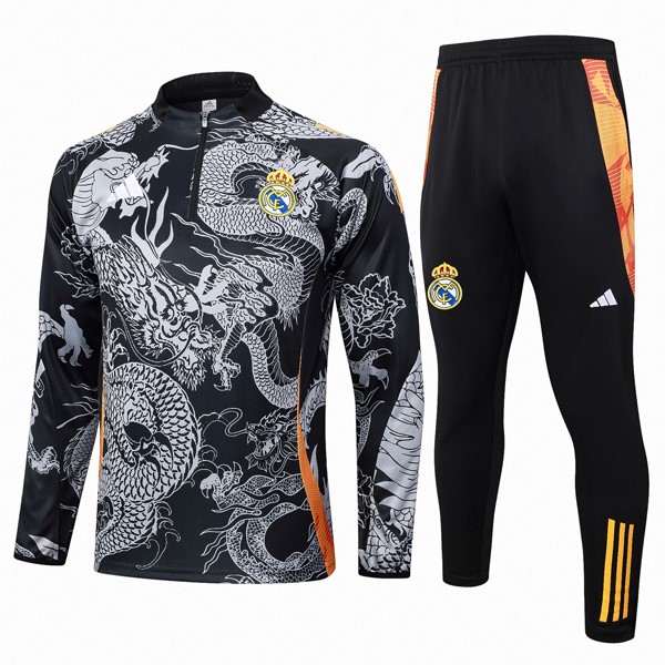 Sudadera De Training Real Madrid 2024-2025 Negro Gris 5